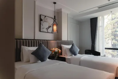 Chambre Lits Jumeaux avec Vue sur la Ville — 22Land Cloud Hotel